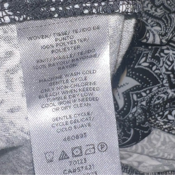 LOFT Paisley Empire Waist Faux Wrap Front Peplum Hem Tank Size Medium EUC - Picture 6 of 6